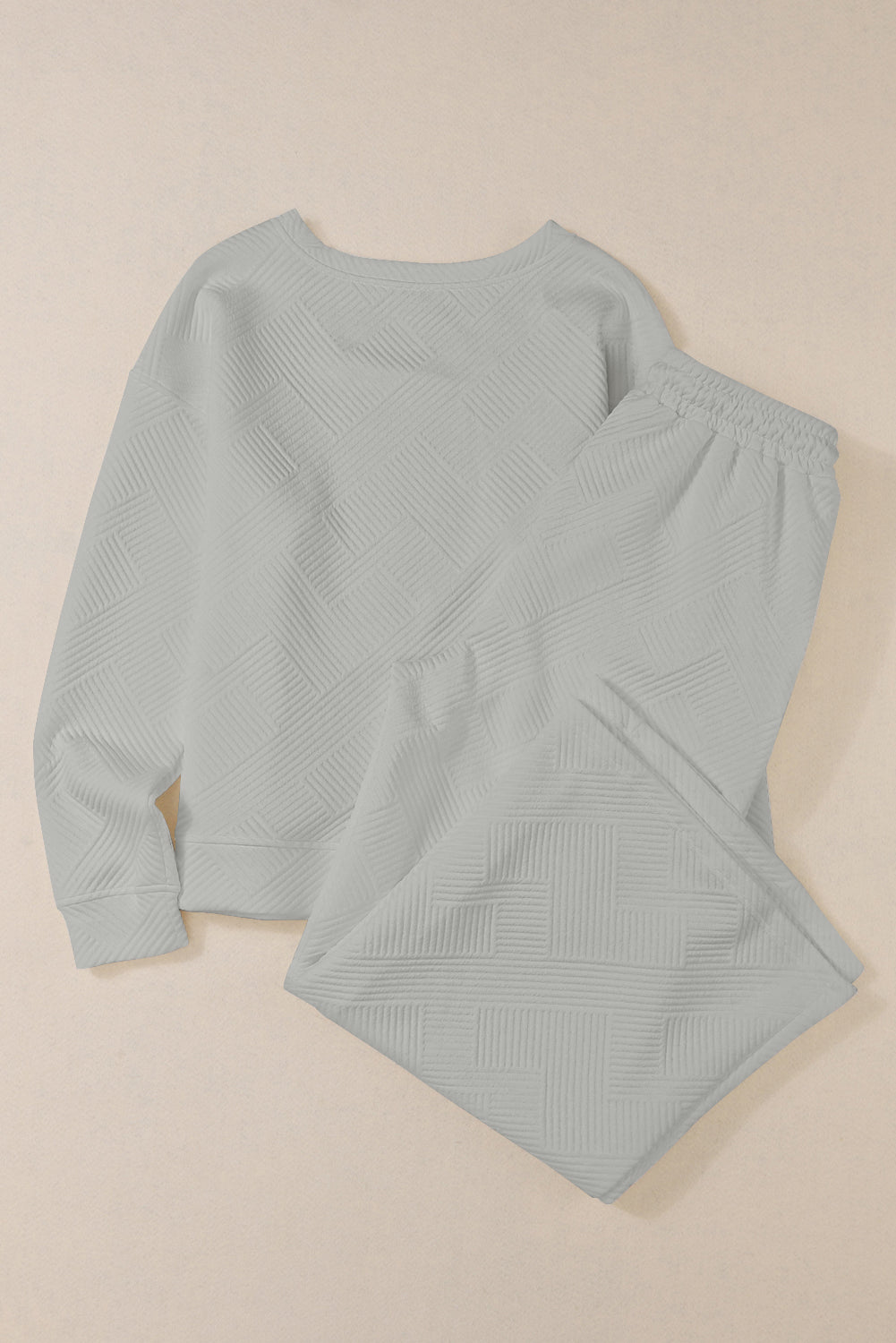 Strawberry Pink Ultra Loose Textured 2pcs Slouchy Outfit
