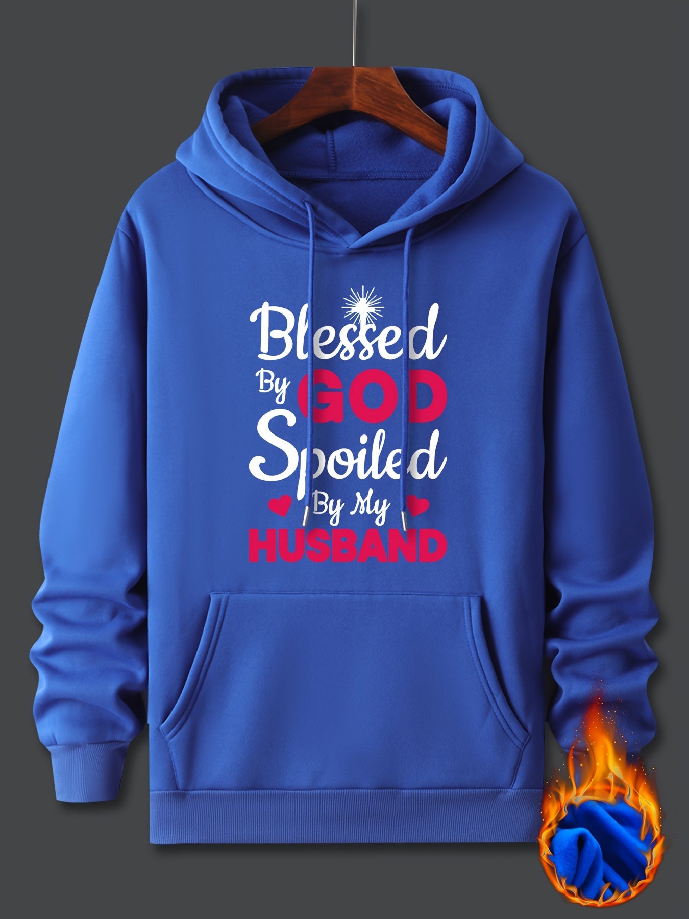 Romantic Slogan Pattern Print Hooded Sweatshirt, Personalized Hoodies Fashion Casual Tops For Spring Autumn, Men's Clothing