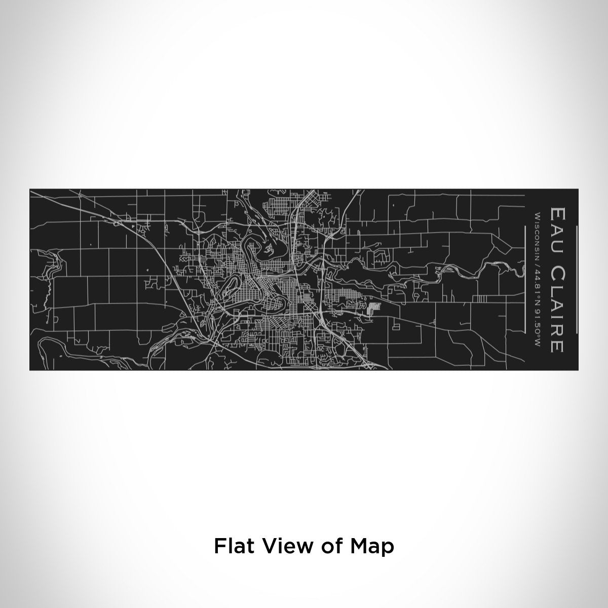 Eau Claire - Wisconsin Map Insulated Cup in Matte Black