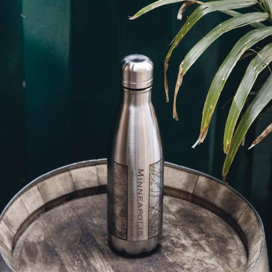 Minneapolis - Minnesota Map Insulated Bottle