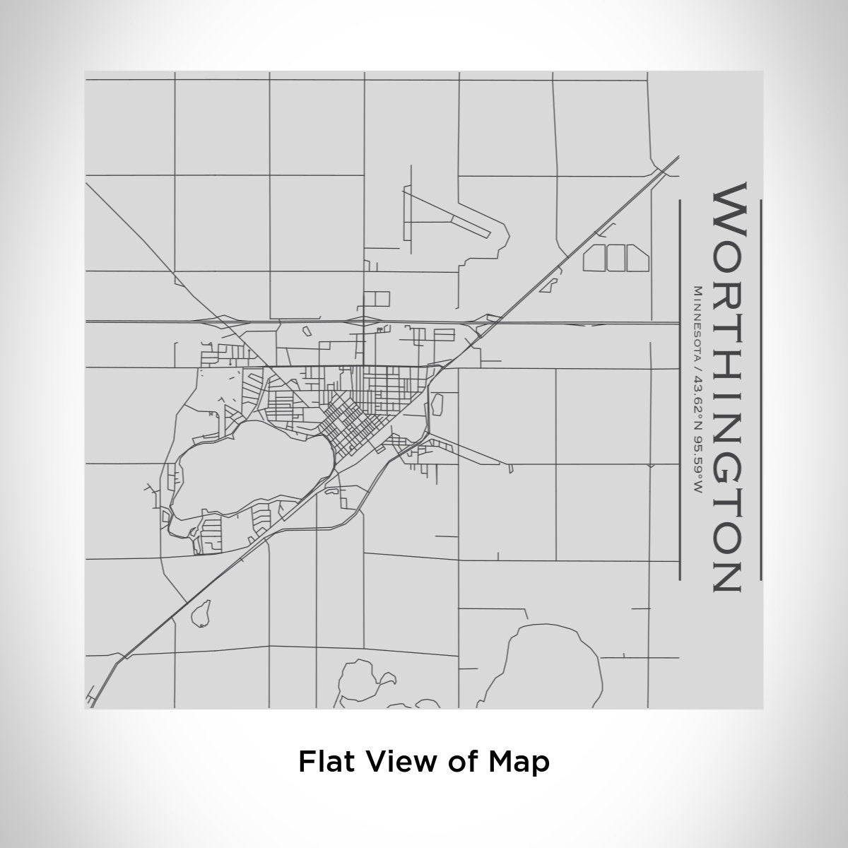 Worthington - Minnesota Engraved Map Tumbler