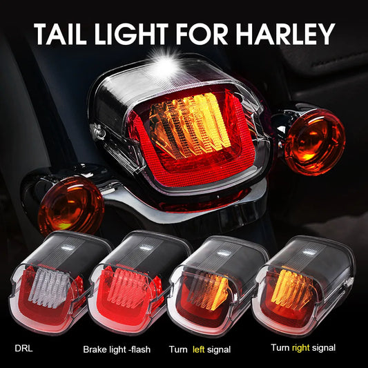 Harley Davidson Motorcycle LED Rear Brake Tail Light Turn Signal For Harley Sportster Dyna Softail Touring Road Glide Fatboy