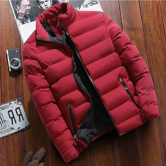 Men Winter cotton padded clothes Long Jacket Warm Coat par ka