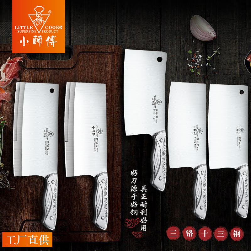 Small Master Stainless Steel All-steel Knife Chopping Bones And Meat Slices Kitchen Knife Household Chef&amp;#039;s Room Knives Sharp All-steel Kitchen Knife