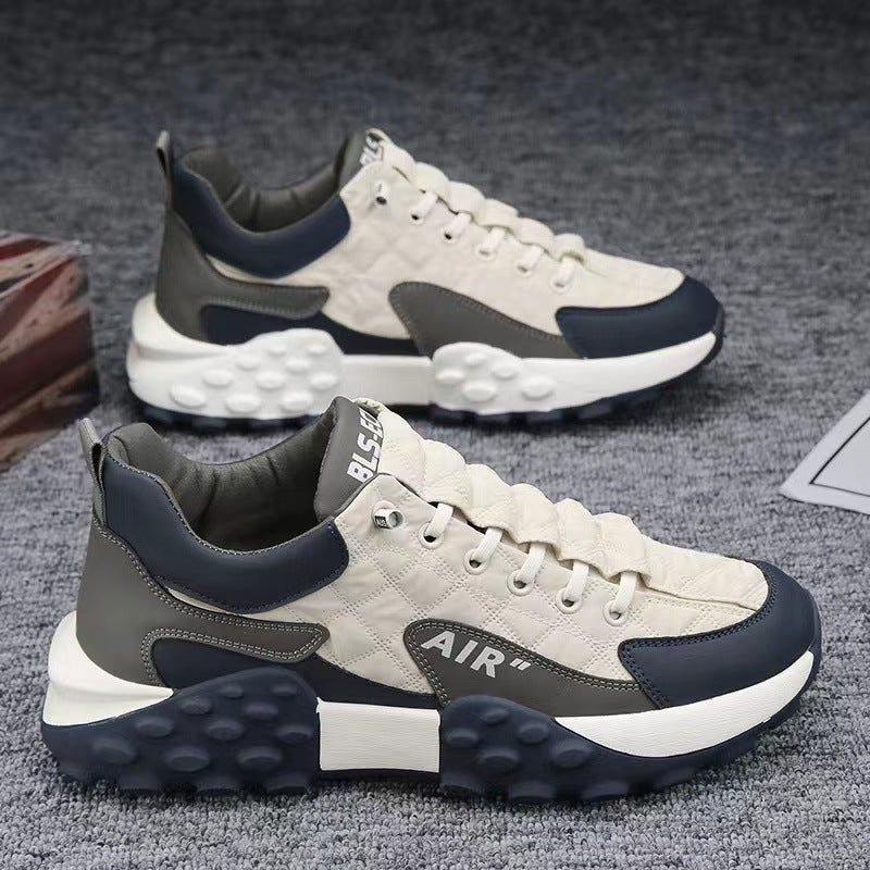 Thick-soled Daddy Shoes Men's 2023 Spring Korean Version Comfortable Running Forrest Gump Shoes Low Top Fashion Breathable Sports Shoes Men