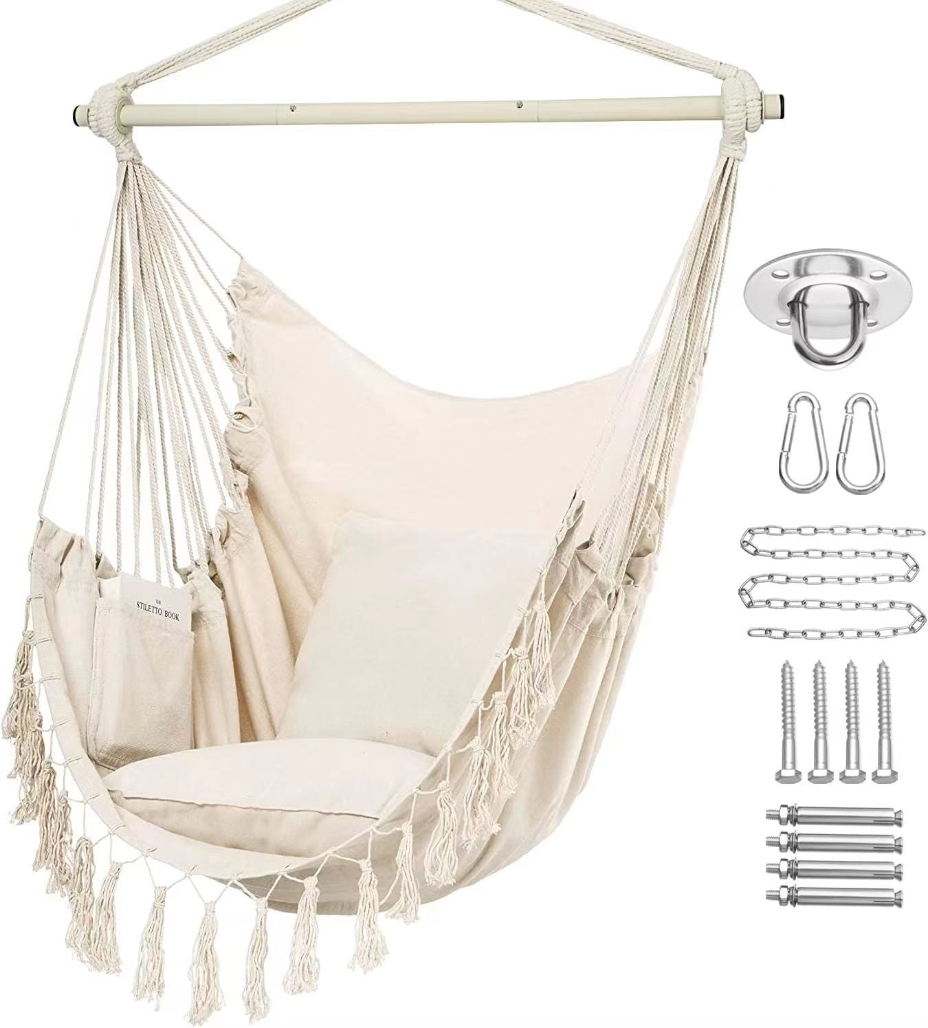 Hanging Chair Amazon Cross Border Outdoor Swing Garden Courtyard Rocking Chair With Cushion Outdoor As Canvas Hammock