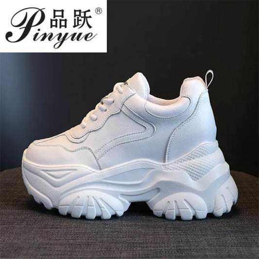 7cm New High Top Women dermis Sneakers Autumn Winter Hidden Heel Casual Shoes  lace-up Women Platform Wedge Shoes size 34 39