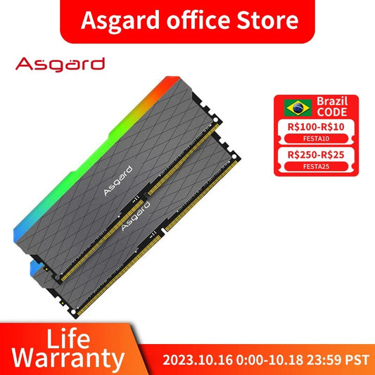 Asgard W2 series RGB RAM ddr4 8GBx2 16GBx2 3200MHz PC4-25600 1.35V dual channel stunning desktop memory ram