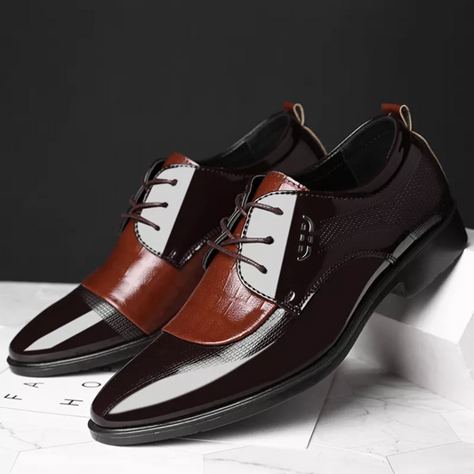Classic Men Shoes Lace Up Oxfords Fashion Business Casual Shoes Leather Footwear Zapatos Hombre for Party Office Wedding