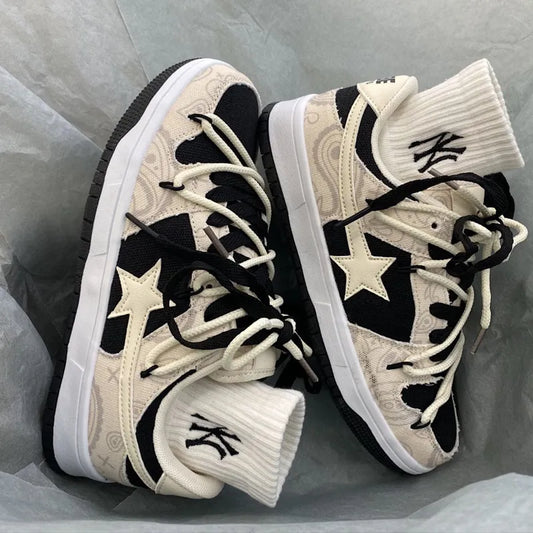 START OW BAPP Style Fashion Trendy Men Shoe Low Top Casual Graffiti Sliding Board Shoes College Style Vintage Versatile Sneaker