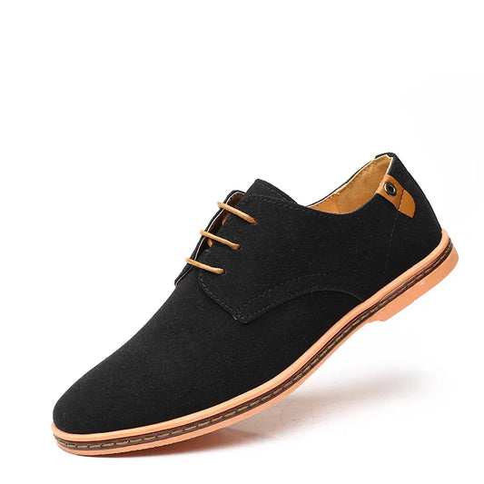 New Men Casual Shoes Lace Up Classic Business British Men Shoes 2022 Summer Oxford Shoes for Male Black Flat Footwear Size 46