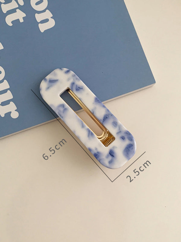 New vintage blue and white blue and white porcelain pattern hairpin